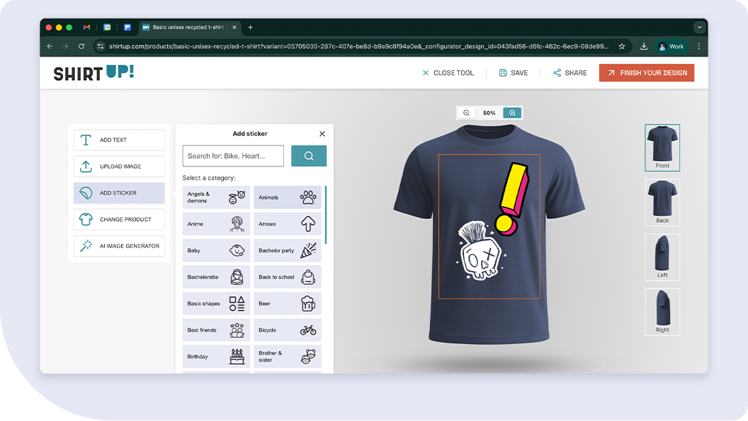 Learn how to use ShirtUp!’s online editor step by step and customize your products in minutes