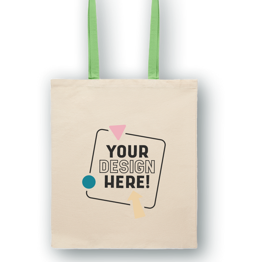 Essential colored handle tote bag