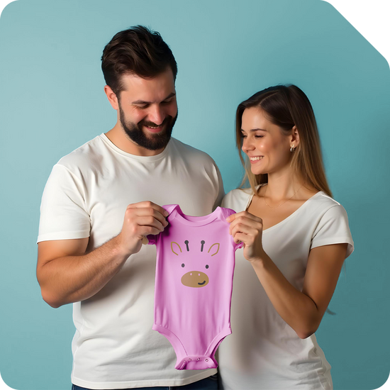 Personalized clothing for pregnancy announcements