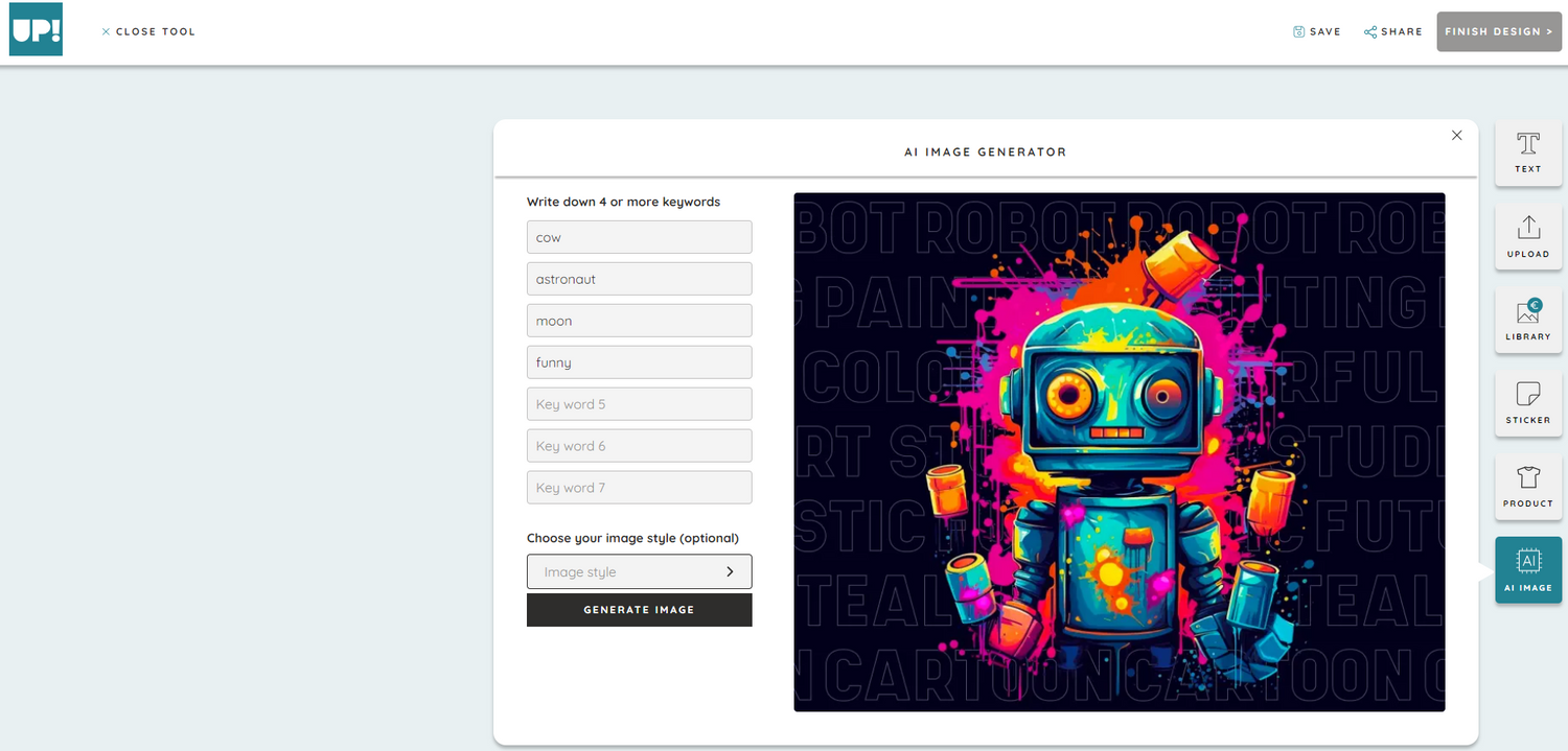 Design tool tip - How to create unique AI designs | ShirtUp!