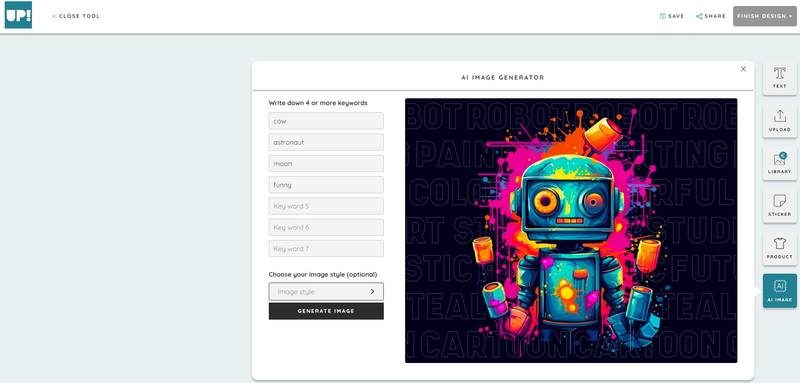 How To Design Using Ai Design tool tip - How to create unique AI designs | ShirtUp!