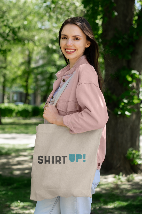 Personalized events accessories like cotton bags and tote bags with ShirtUp!.