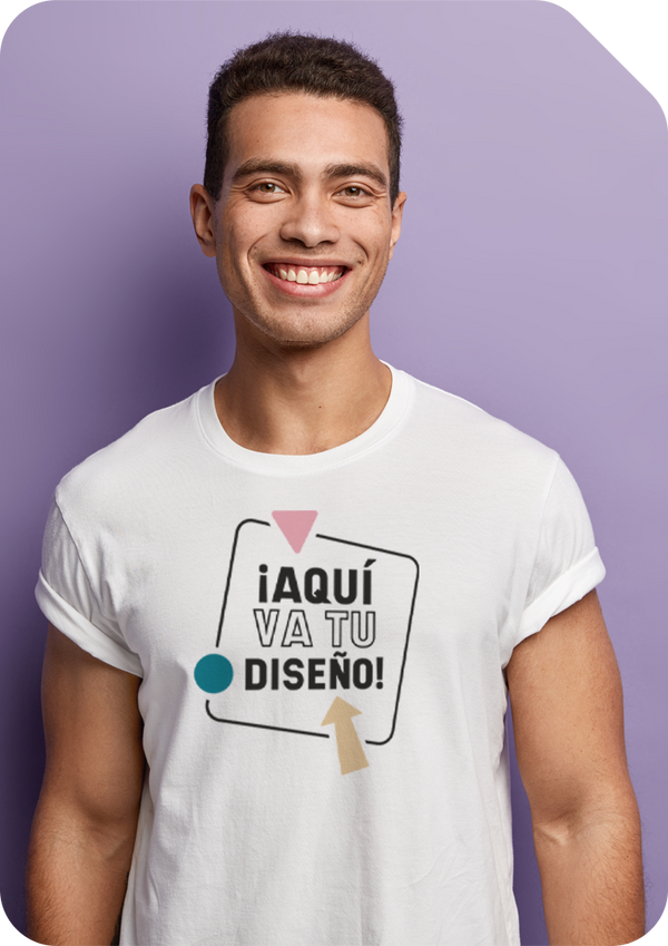 Personaliza camisetas de hombre con tus propios diseños, logos, fotos y texto con ShirtUp!