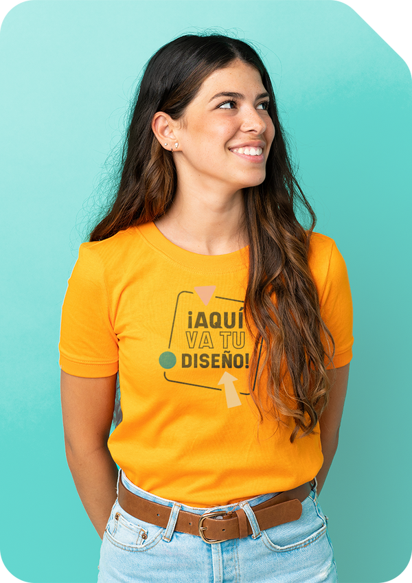 Personaliza camisetas de mujer con tus propios diseños, logos, fotos y texto con ShirtUp!