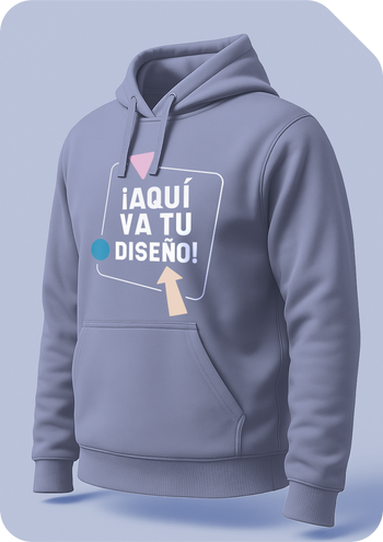 Diseá sudaderas personalizadas ccon ShirtUp! y añade tus propios diseños.
