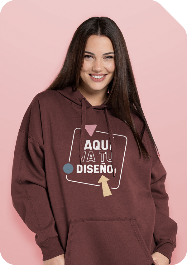 Diseá sudaderas personalizadas ccon ShirtUp! y añade tus propios diseños.