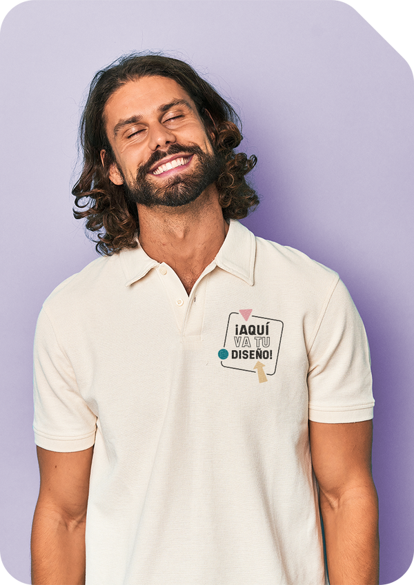 Diseña un polo personalizado para hombre o para mujer con tu foto, texto o logo con ShirtUp!.