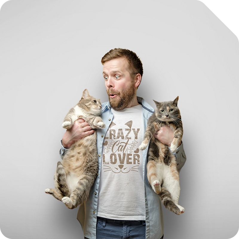 Personaliza ropa y accesorios con ilustraciones de gatos