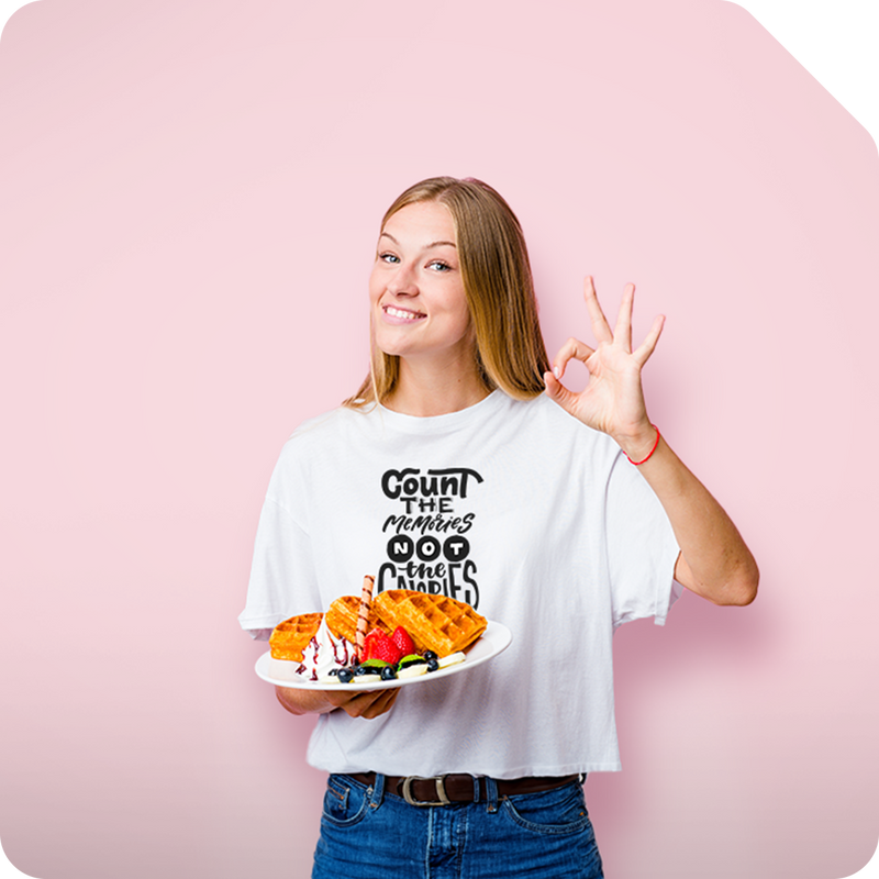 Personaliza ropa con detalles e ilustraciones de comida. Diseños culinarios para personalizar tu ropa y accesorios.