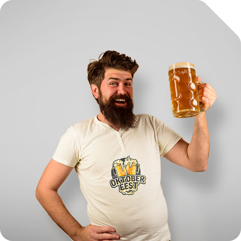 Personaliza prendas y accesorios con ilustraciones de cerveza y diseños de cerveza.