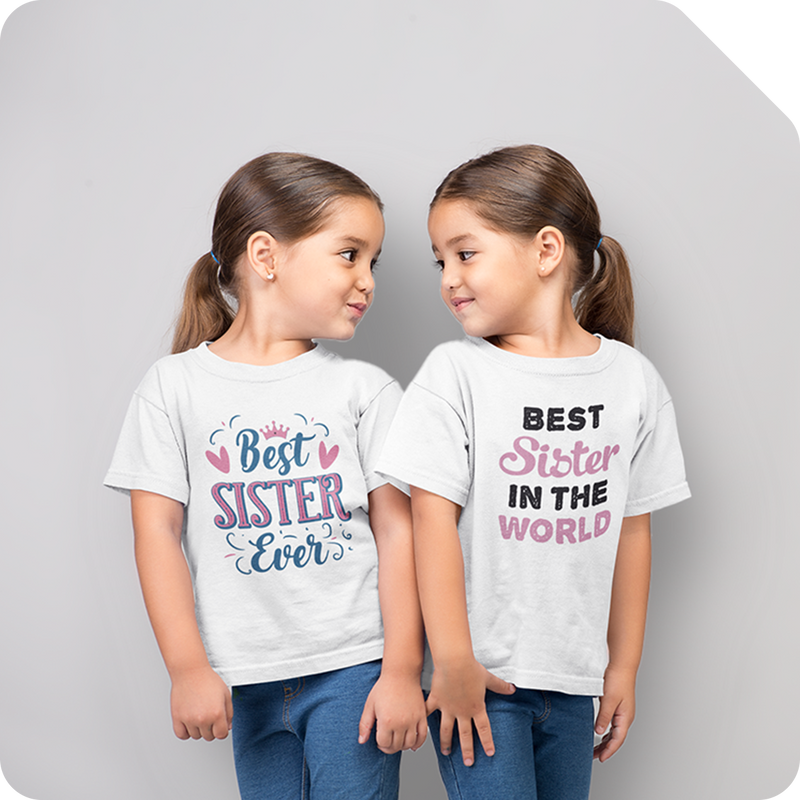 Diseña ropa para la mejor hermana del mundo con nuestras ilustricones y diseños para hermanas.