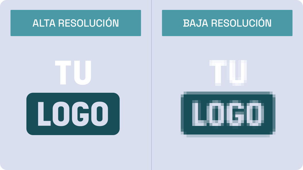 Comparación visual de imágenes a 300 DPI y 72 DPI, mostrando cómo una mayor resolución garantiza impresiones más nítidas y profesionales en ShirtUp!
