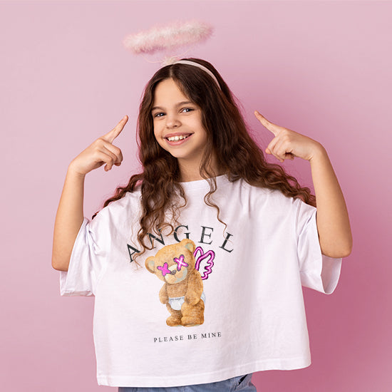 Crea ropa única y diferente con ilustraciones de ángeles. Elige tu camiseta, sudadera o polo para adultos o para niños y añade un diseño de ángel.