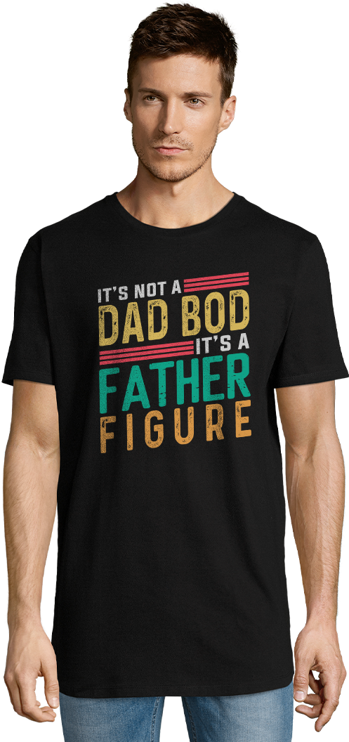 Dad Bod, Father Figure Design - Lang heren t-shirt (Comfort)