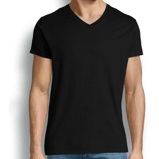 Camiseta hombre personalizada - Cuello en pico - PREMIUM