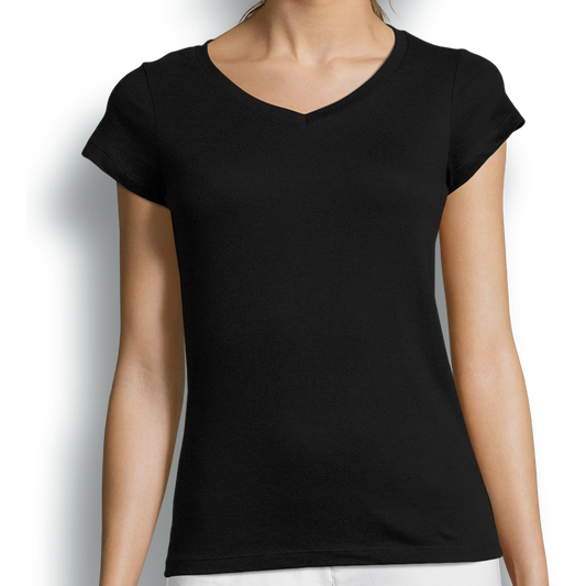 Camiseta mujer personalizada - Cuello pico - BÁSICA