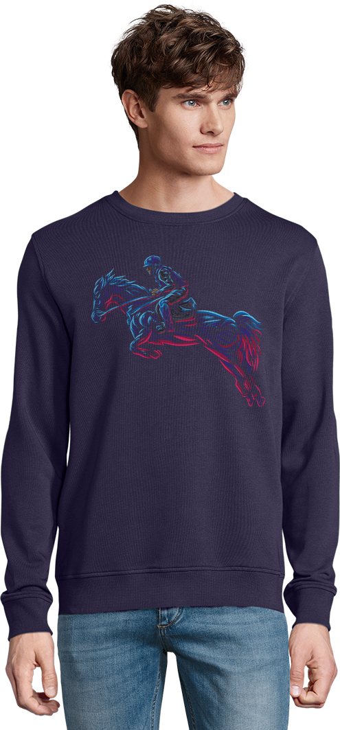 Horse Rider Neon Design - Comfort unisex sweater