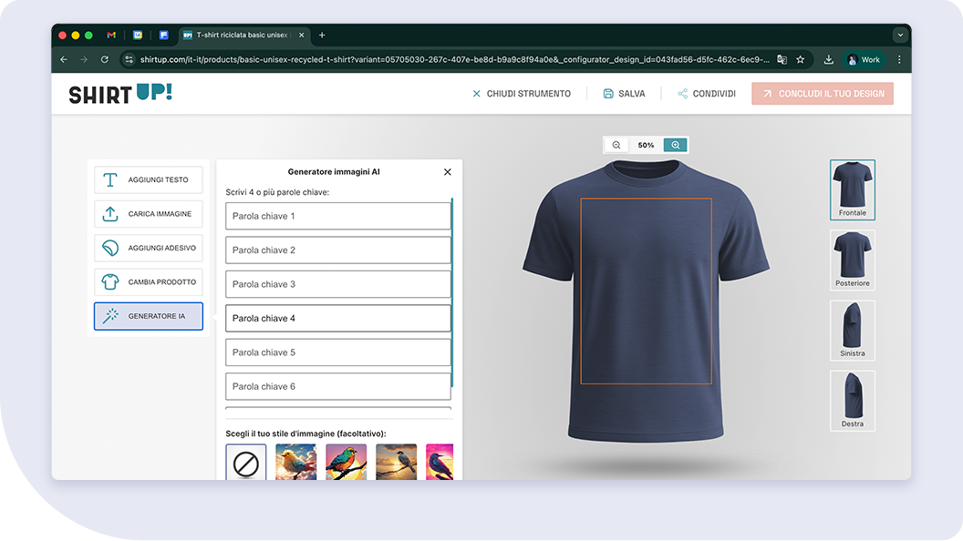 Impara a utilizzare l’editor online di ShirtUp! passo dopo passo e personalizza i tuoi prodotti in pochi minuti