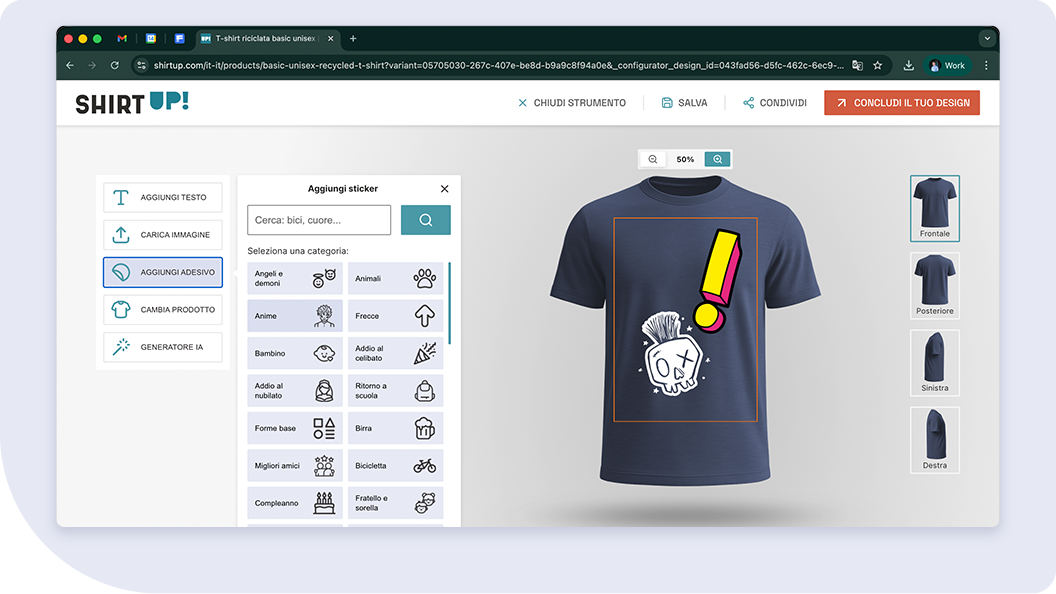 Impara a utilizzare l’editor online di ShirtUp! passo dopo passo e personalizza i tuoi prodotti in pochi minuti