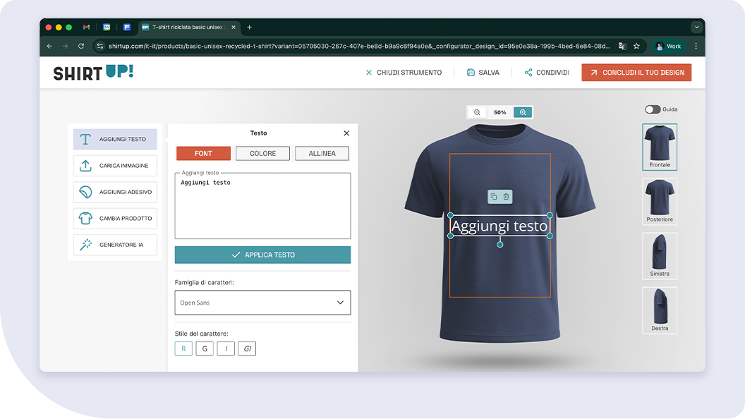 Impara a utilizzare l’editor online di ShirtUp! passo dopo passo e personalizza i tuoi prodotti in pochi minuti