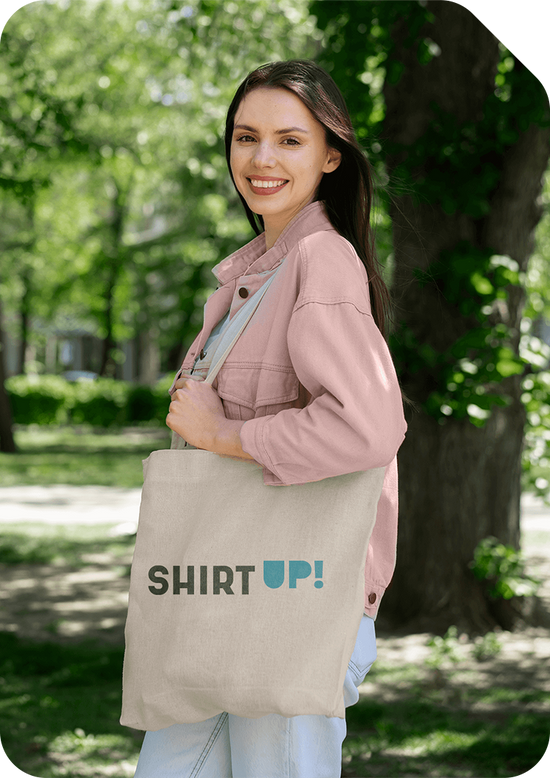 Accessori personalizzati per eventi, come borse di cotone e shopper, con ShirtUp!