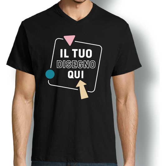 T-shirt uomo basic scollo a V