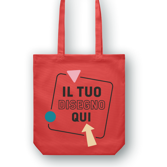 Borsa shopping in cotone canvas colorato premium