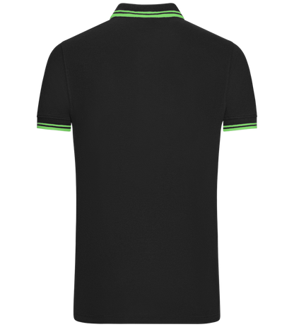 Comfort men's contrast polo shirt_BLACK/LIME_back