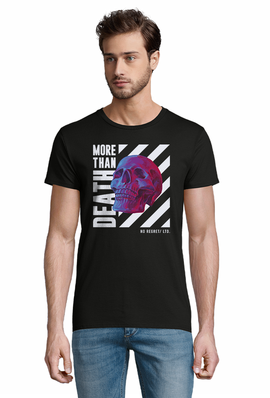 More Than Death Doodskop Design - Getailleerd heren bio-t-shirt (Comfort)