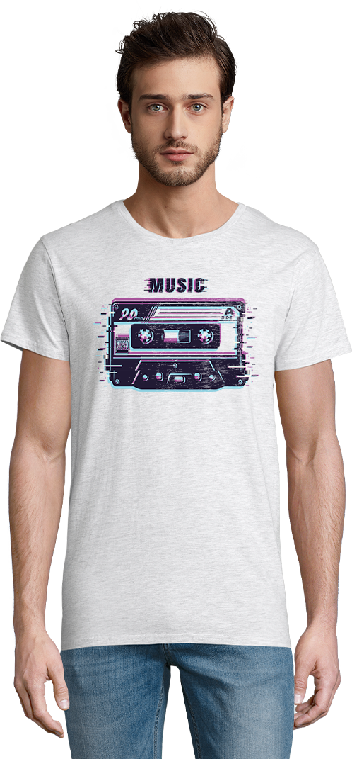 Design Music - T-shirt Basique cintré homme coton bio