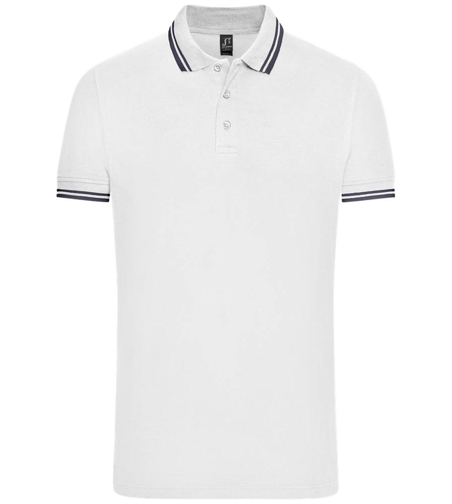 Comfort men's contrast polo shirt_WHITE/NAVY_front