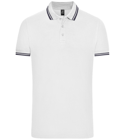 Comfort men's contrast polo shirt_WHITE/NAVY_front