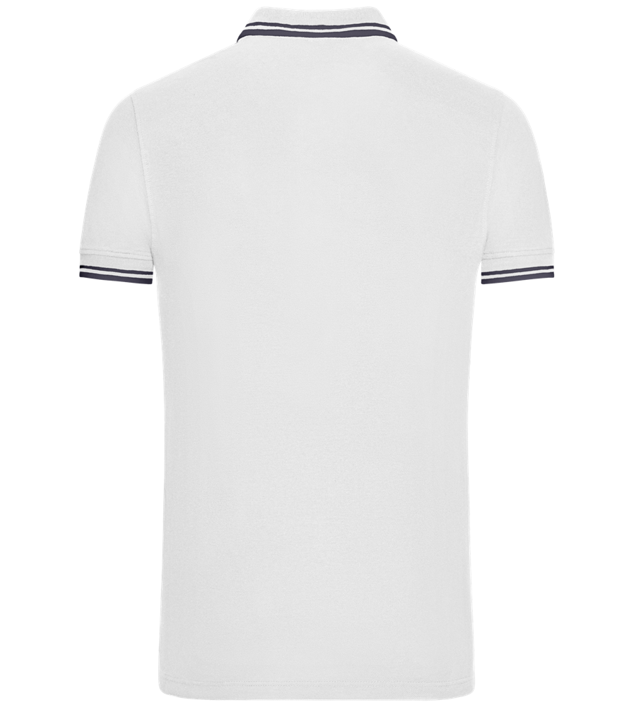 Comfort men's contrast polo shirt_WHITE/NAVY_back