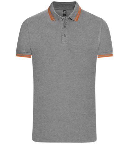 Comfort men's contrast polo shirt_CHINA GREY/ORAN_front