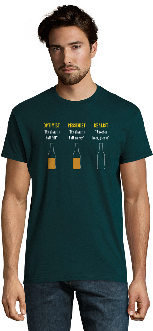 Optimist pessimist realist Design - Premium men's t-shirt