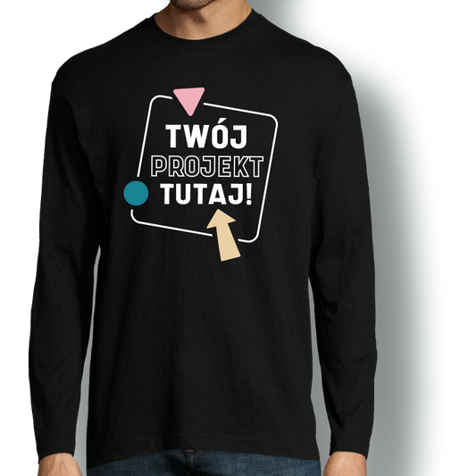 Męski t-shirt comfort z długim rękawem