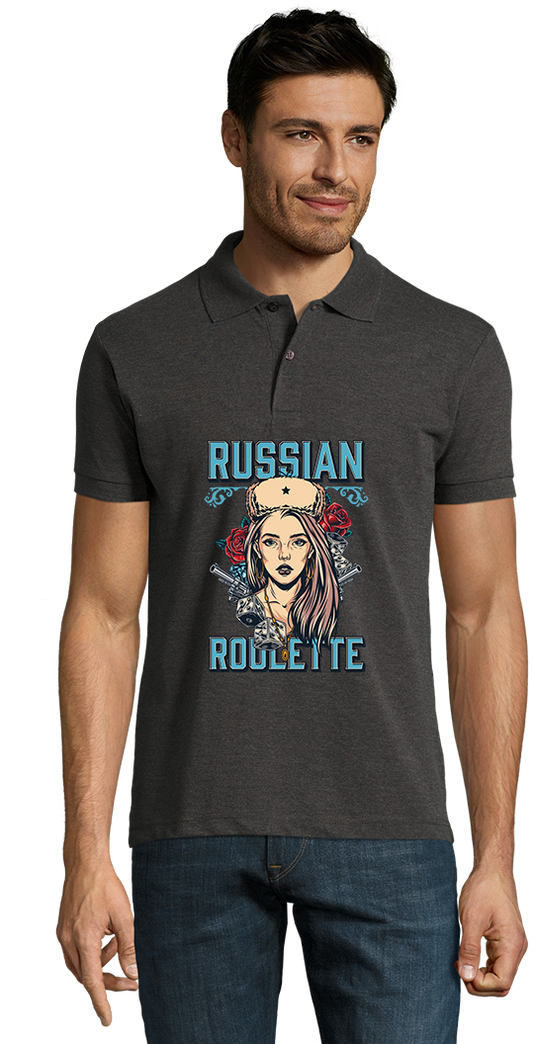Russian Roulette Design - Premium men's polo shirt