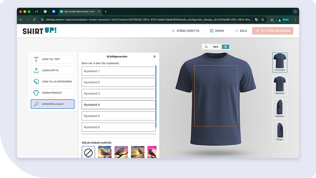Lär dig använda ShirtUps onlineeditor steg för steg – anpassa dina produkter på några minuter