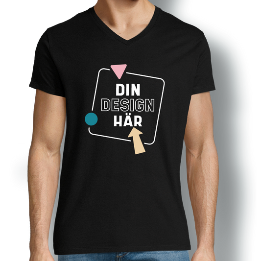 Premium herr v-ringad t-shirt