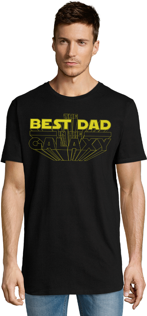 The Best Dad In The Galaxy Design - Getailleerd heren bio-t-shirt (Basic)