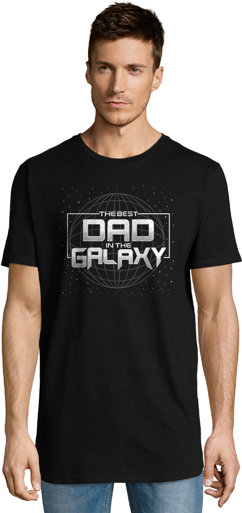 The Best Dad In The Galaxy 1 Design - Lang heren t-shirt (Comfort)