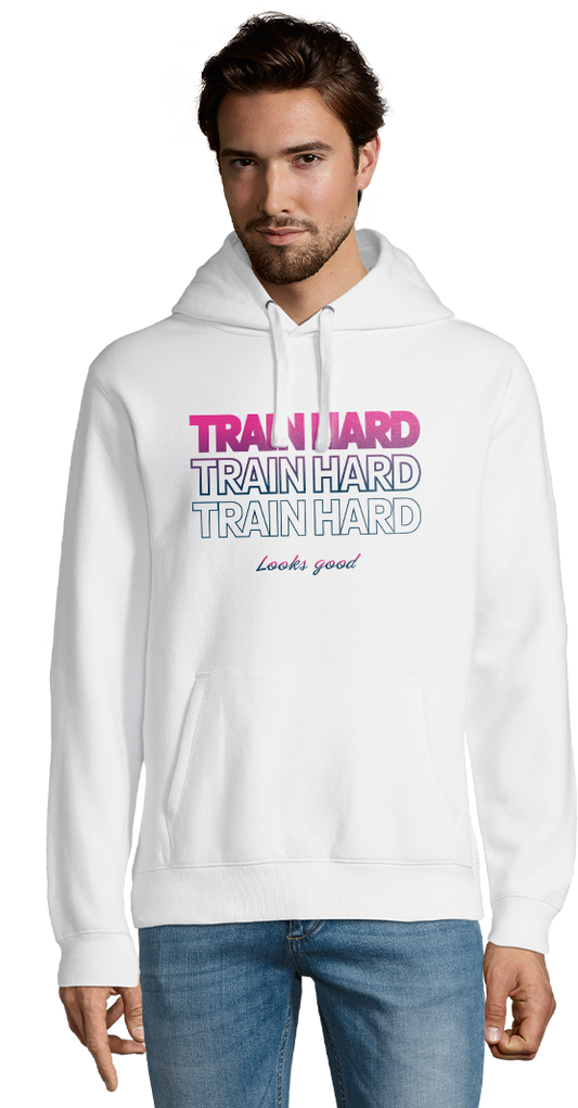 Train Hard Design - Sweat à capuche Premium unisexe