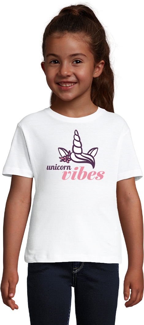 Unicorn Vibes Design - T-shirt Confort fille