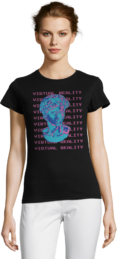 Virtual Reality Design - Getailleerd dames t-shirt (Comfort)