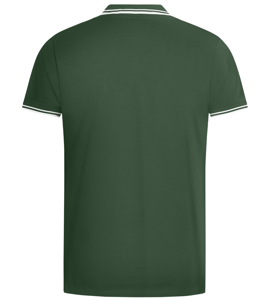 Comfort men's contrast polo shirt_FOREST GREEN/WHITE_back