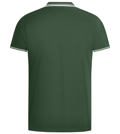 Comfort men's contrast polo shirt_FOREST GREEN/WHITE_back