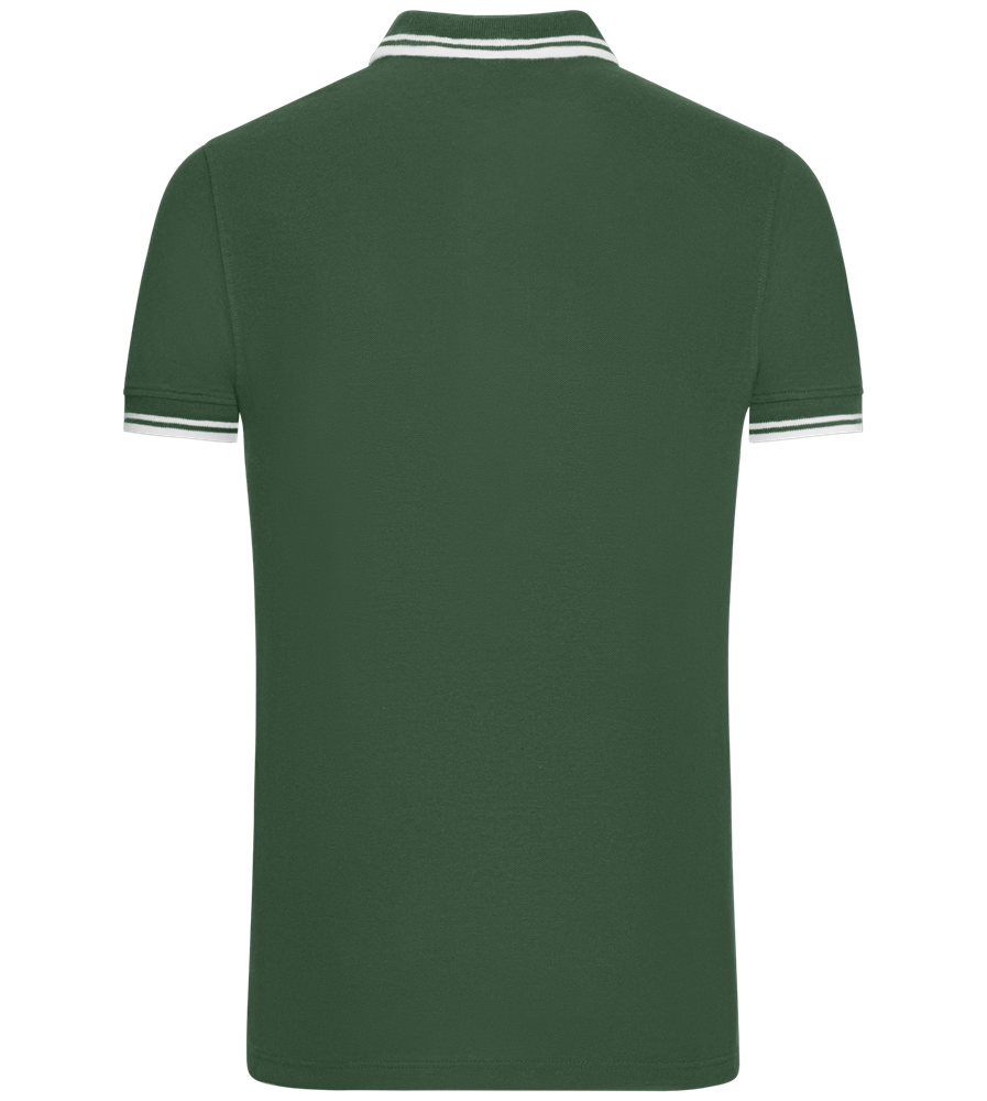 Comfort men's contrast polo shirt_FOREST GREEN/WHITE_back