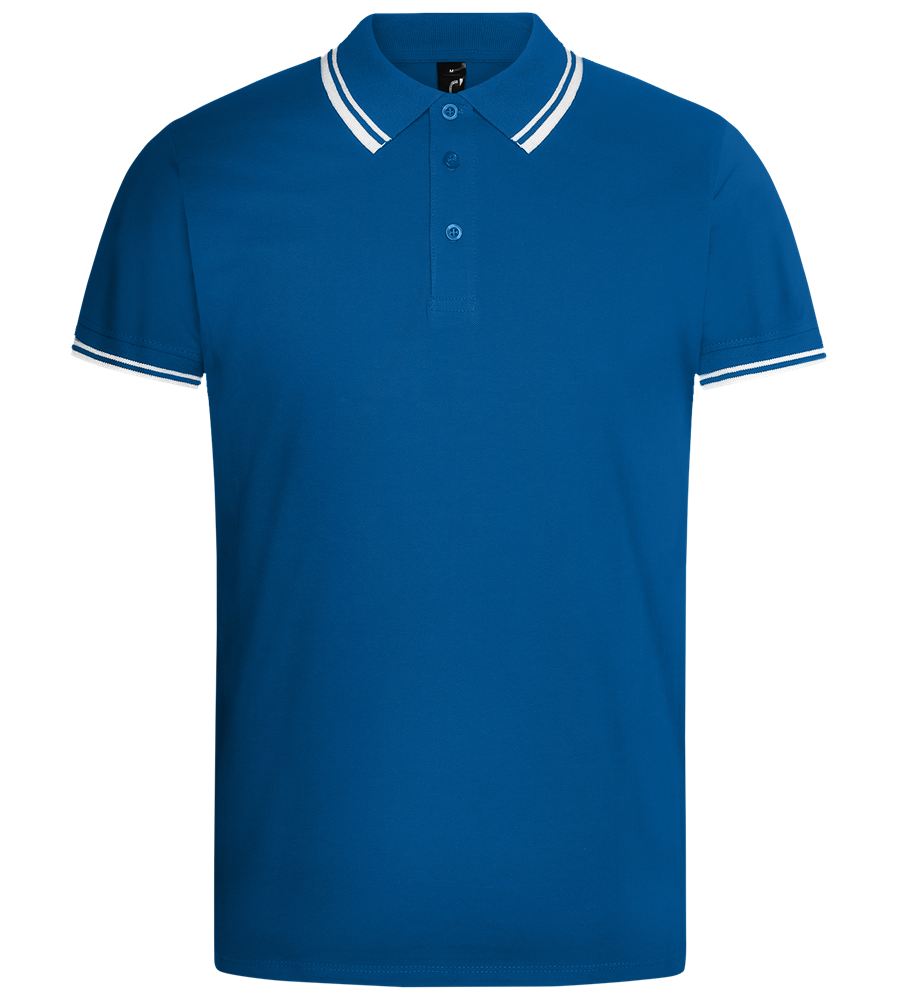 Comfort men's contrast polo shirt_ROYAL/WHITE_front