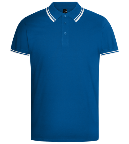 Comfort men's contrast polo shirt_ROYAL/WHITE_front