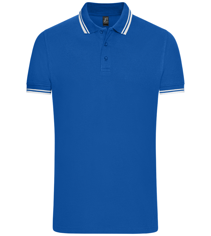 Comfort men's contrast polo shirt_ROYAL/WHITE_front